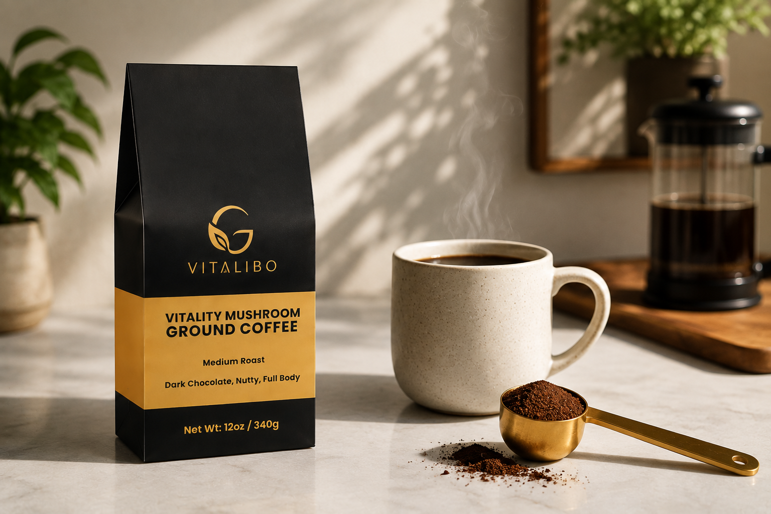 Vitality Mushroom Coffee (Medium Roast)