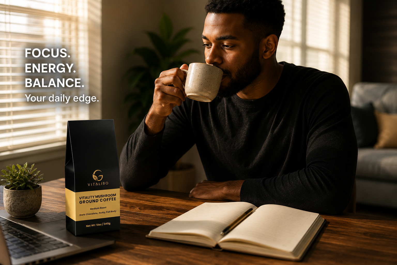 Vitality Mushroom Coffee (Medium Roast)
