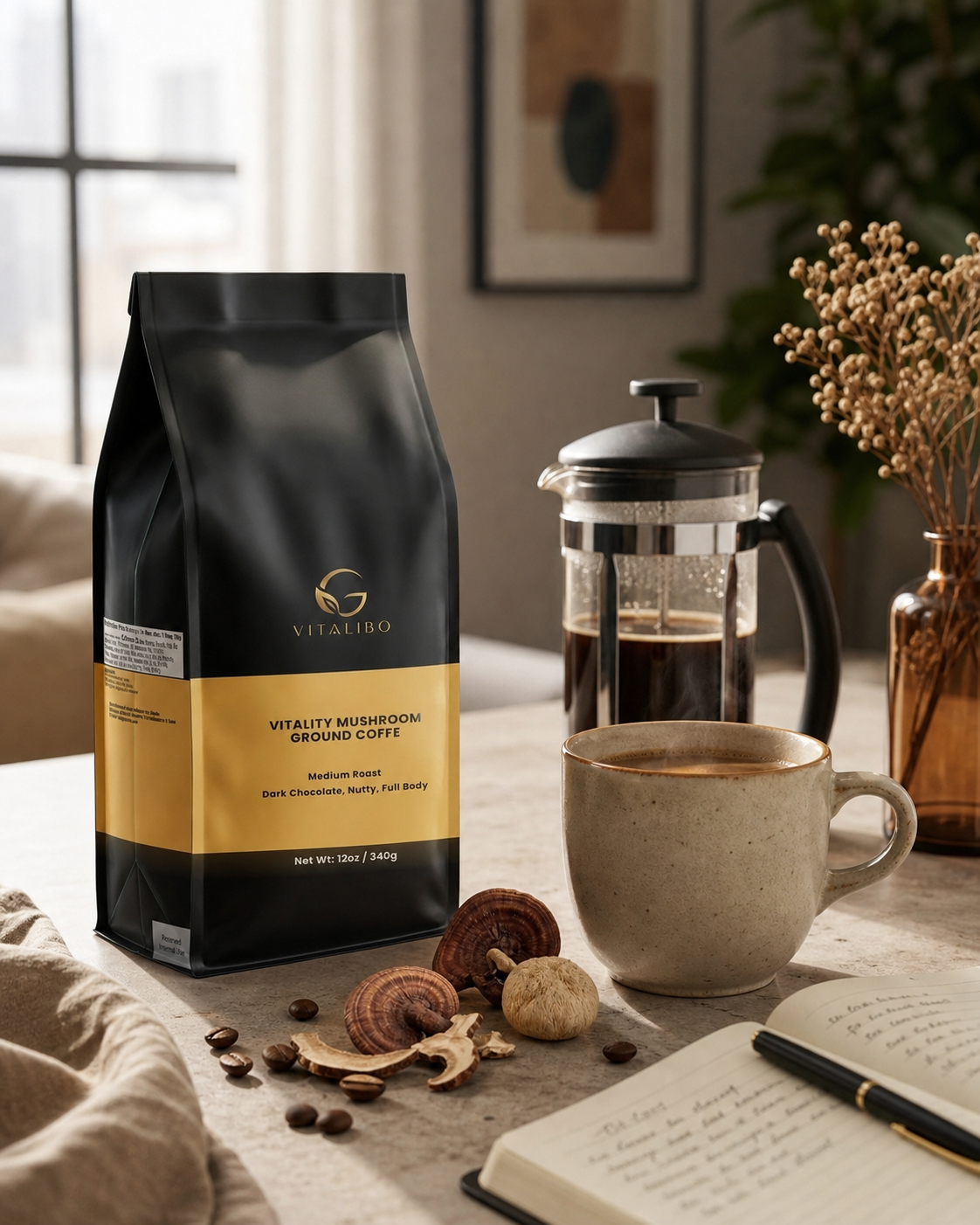 Vitality Mushroom Ground Coffee