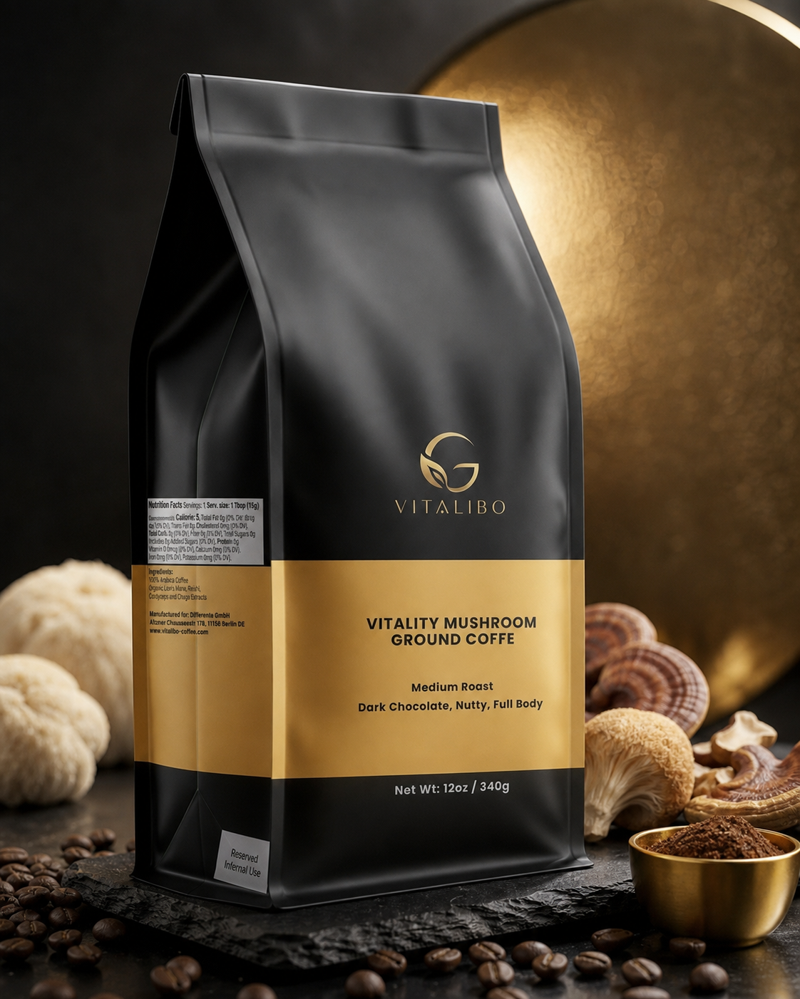 Vitality Mushroom Ground Coffee
